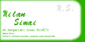 milan simai business card